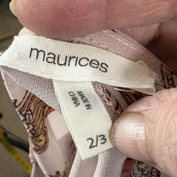 Maurice's Kimono Plus Size 3X Pink Floral Long Sheer Summer Cottage Boho - Picture 5 of 8